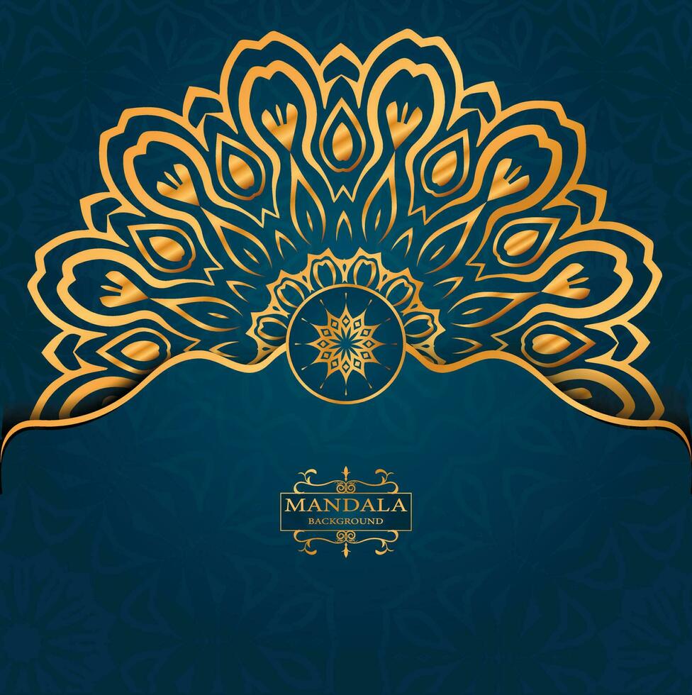 Luxury mandala background with golden arabesque pattern arabic islamic  style vector