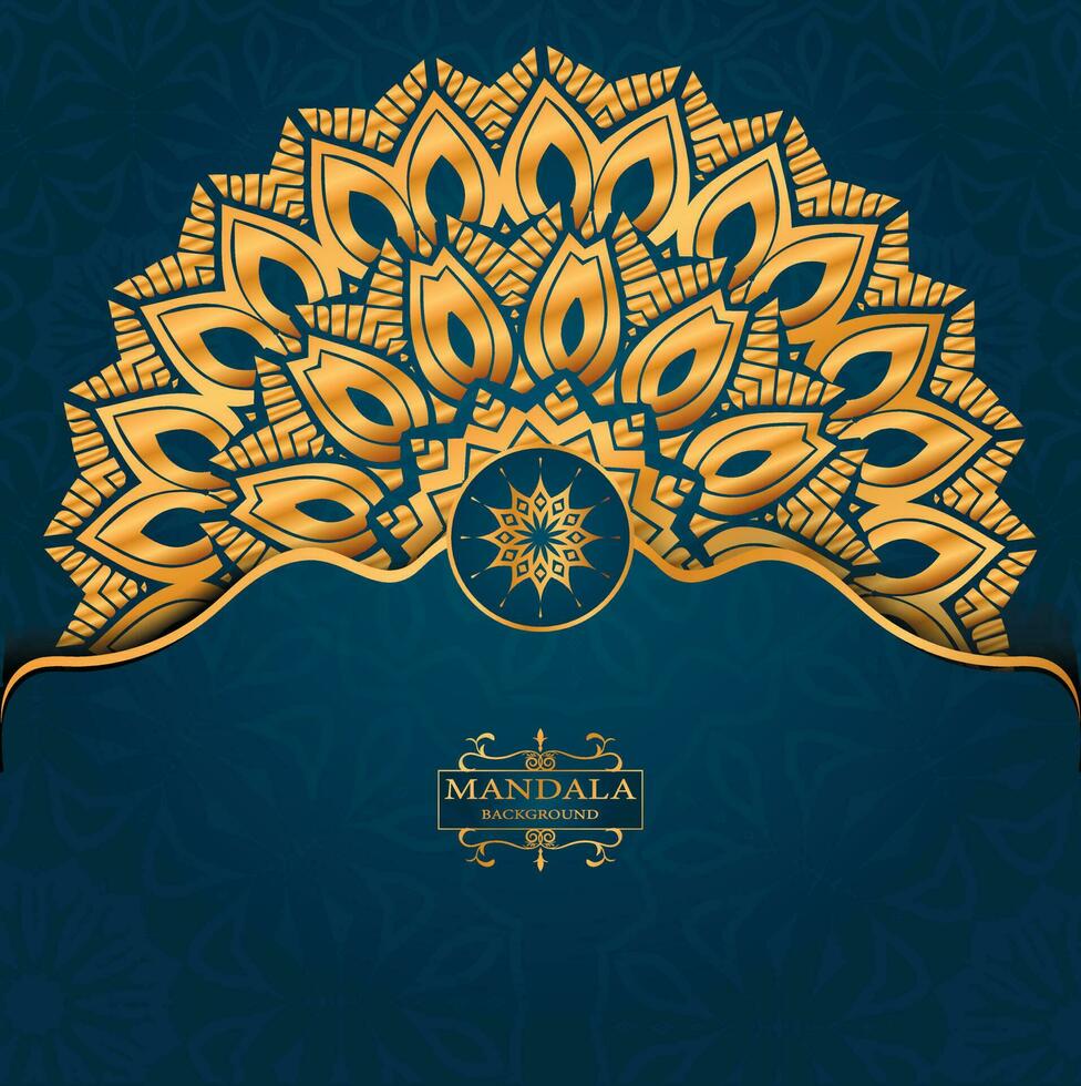 Luxury mandala background with golden arabesque pattern arabic islamic  style vector