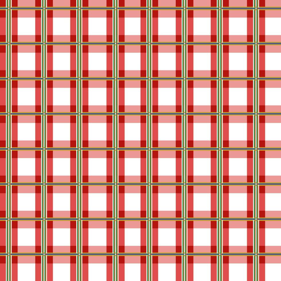 Tartan pattern. Scottish checkered background. Traditional Scottish ornament. Seamless fabric texture. Tartan seamless pattern background. Red, white, green, orange, yellow and blue plaid style. vector