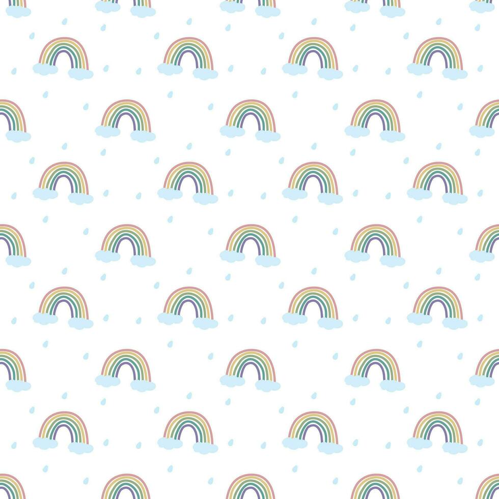 Seamless vector rainbow pattern for diaper , fabric textile wallpaper wrapped clothes and Gift wrapping paper Pattern Vector
