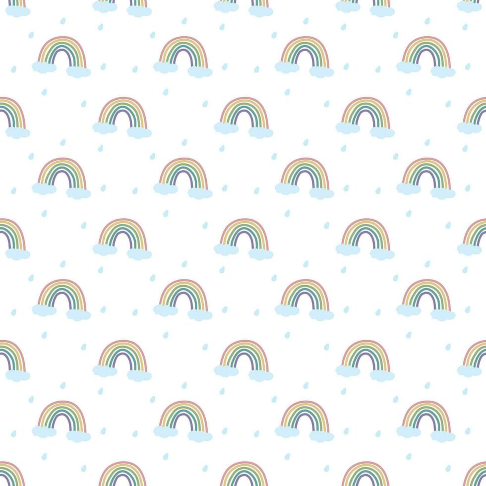 Seamless vector rainbow pattern for diaper , fabric textile wallpaper wrapped clothes and Gift wrapping paper Pattern Vector