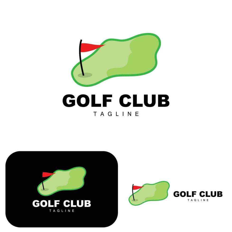 logotipo de pelota de golf, golf de palo vectorial. juego de deportes al aire libre, diseño de disciplina, plantilla de icono vector