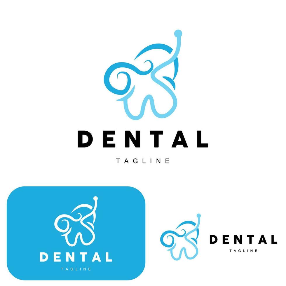 Tooth Logo, Dental Care Vector, Illustration Icon Design vector