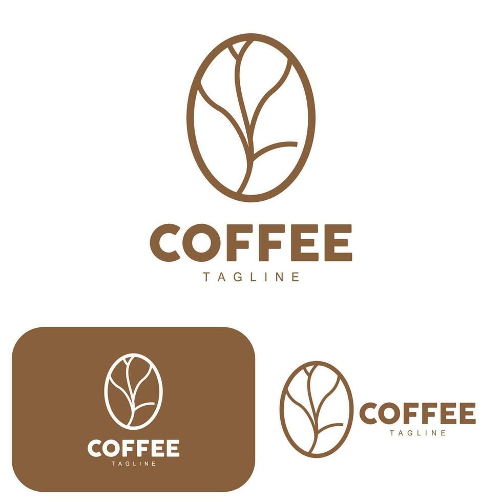 Coffee Logo, Coffee Tree Design, Cafe Drink Vector, Icon Brand Illustration Symbol vector