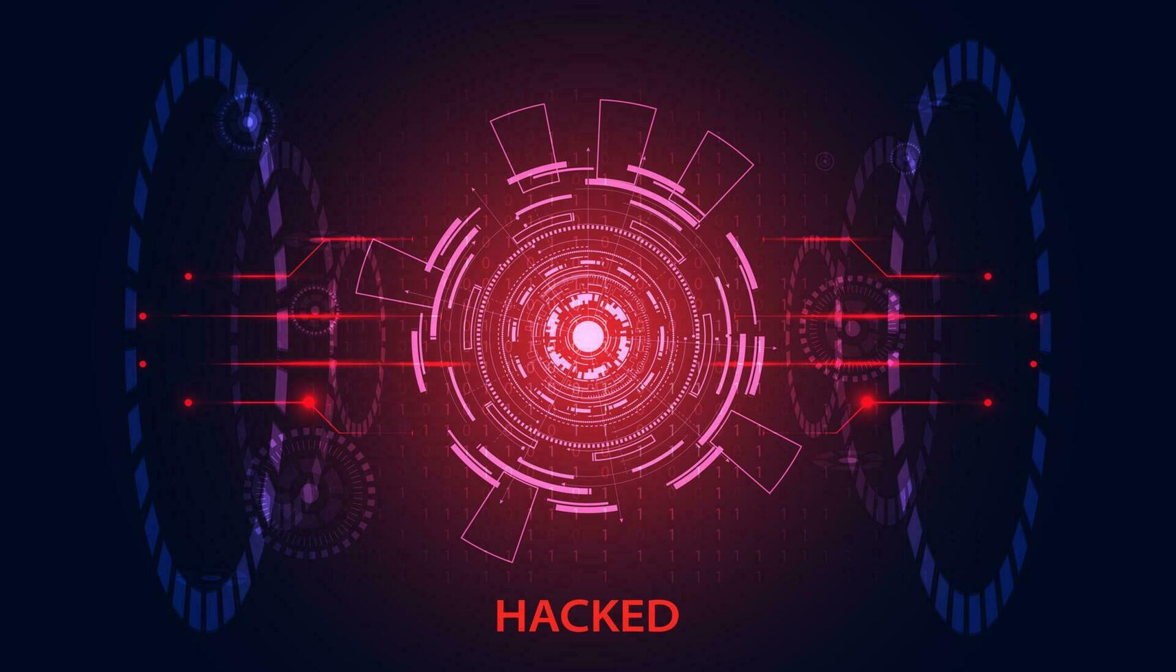 Abstract Risk Warning Symbol Danger Concept Background circle circuit Background Computer hacking, warning, being invaded by viruses, spyware, malware, trojans vector