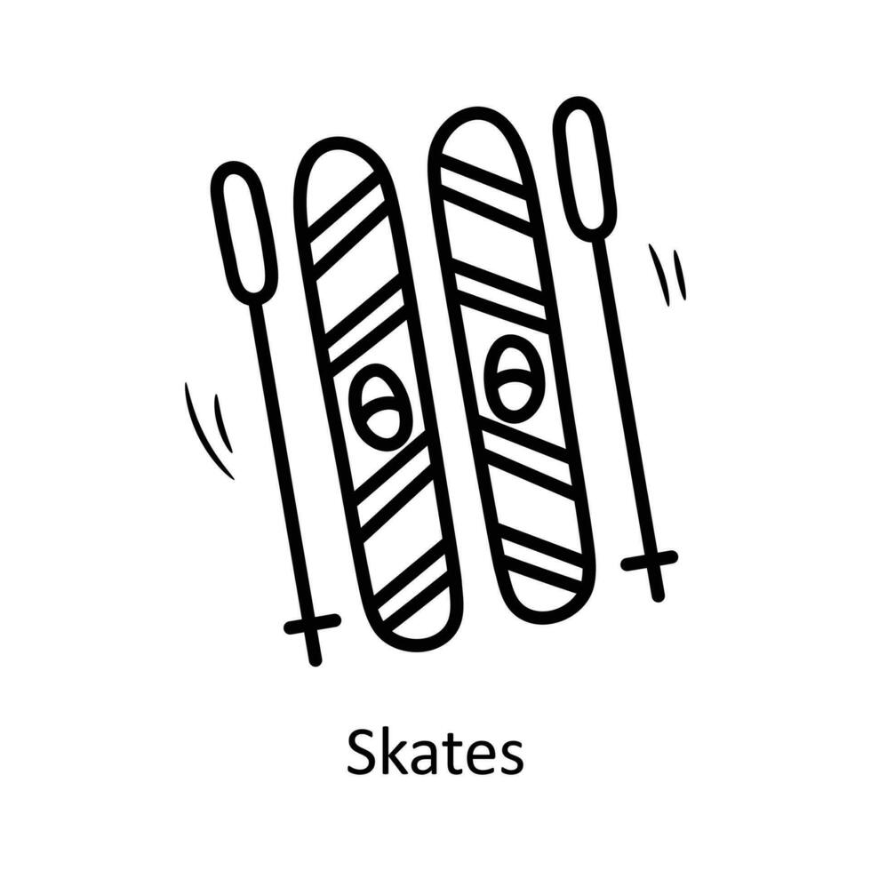 Skates vector outline Icon Design illustration. Olympic Symbol on White background EPS 10 File