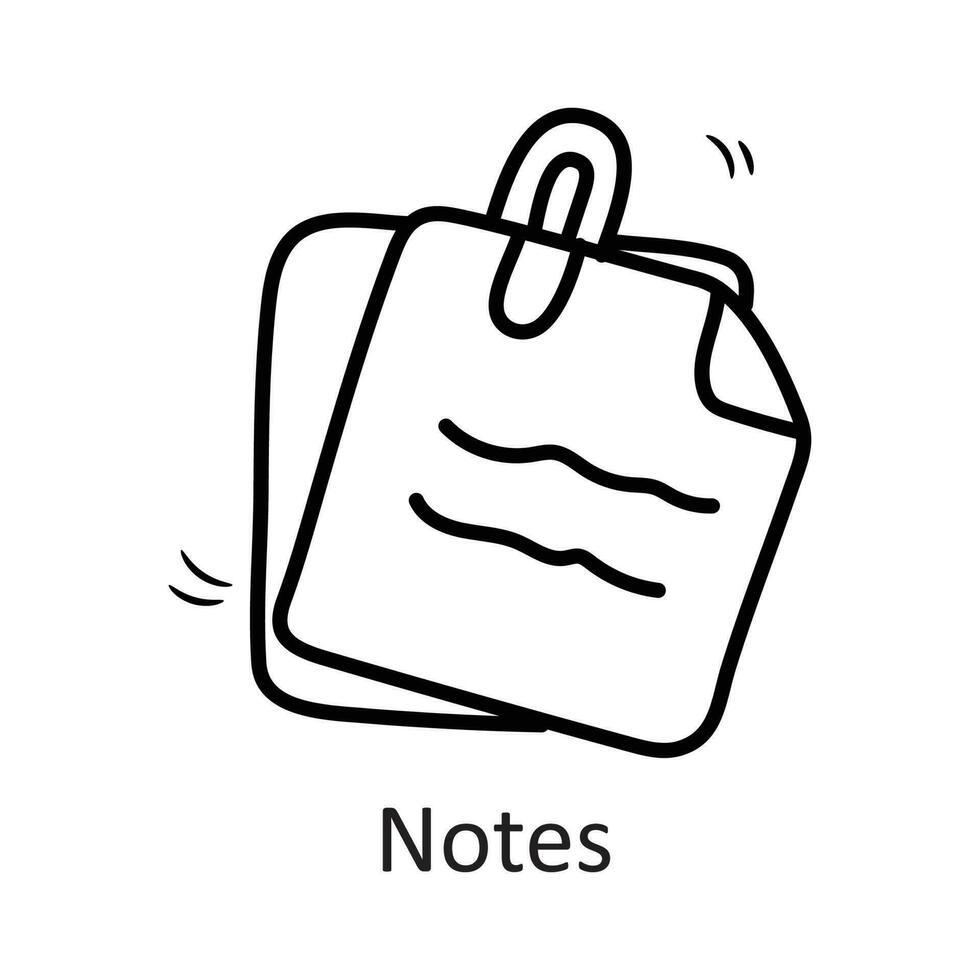 Notes vector outline Icon Design illustration. Stationery Symbol on White background EPS 10 File