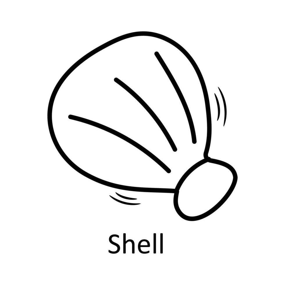 Shell vector outline Icon Design illustration. Travel Symbol on White background EPS 10 File