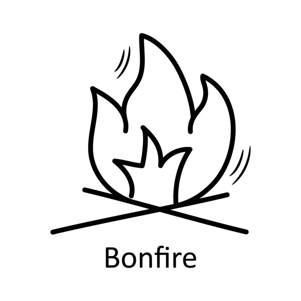 Born Fire vector outline Icon Design illustration. Travel Symbol on White background EPS 10 File