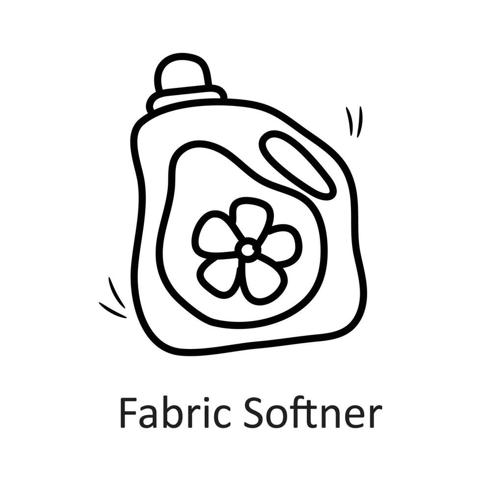 Fabric Softer vector outline Icon Design illustration. Household Symbol on White background EPS 10 File