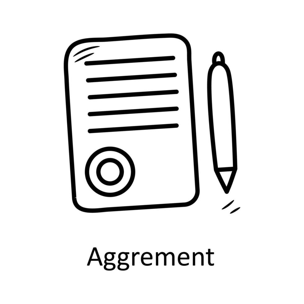 Agreement  vector outline Icon Design illustration. Business Symbol on White background EPS 10 File