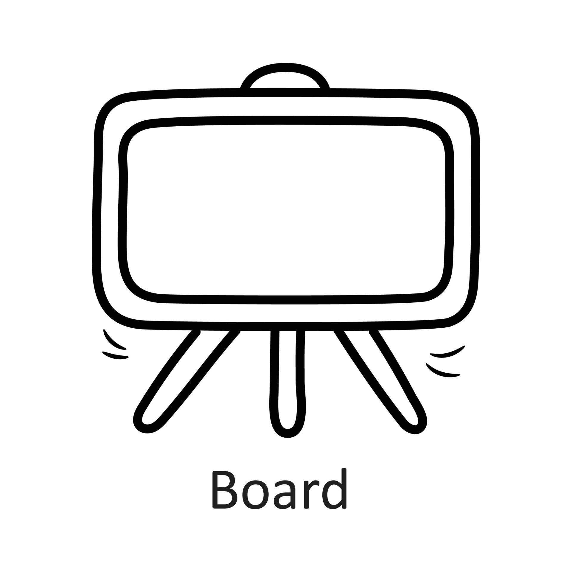 Board vector outline Icon Design illustration. Stationery Symbol on