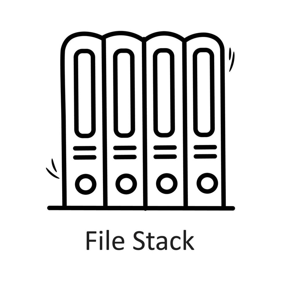 File Stack vector outline Icon Design illustration. Stationery Symbol on White background EPS 10 File