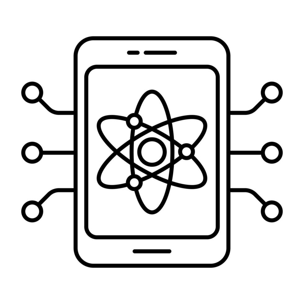 Ab icon design of mobile science vector