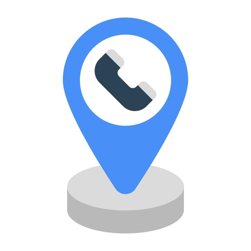 Receiver inside pointer denoting concept of phone location vector