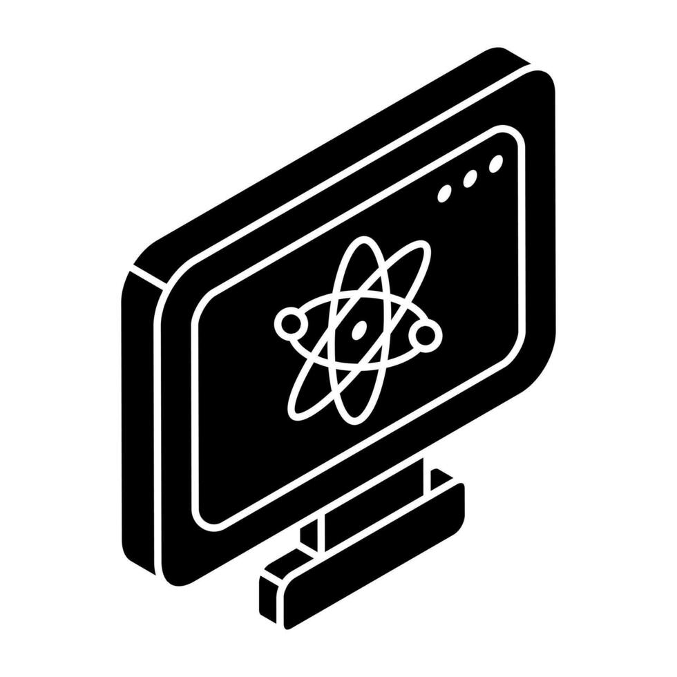 An icon design of online science vector