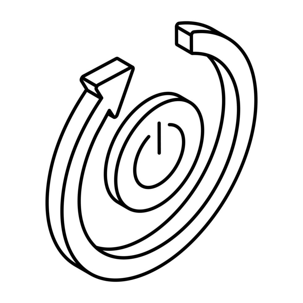 Creative design icon of off button vector