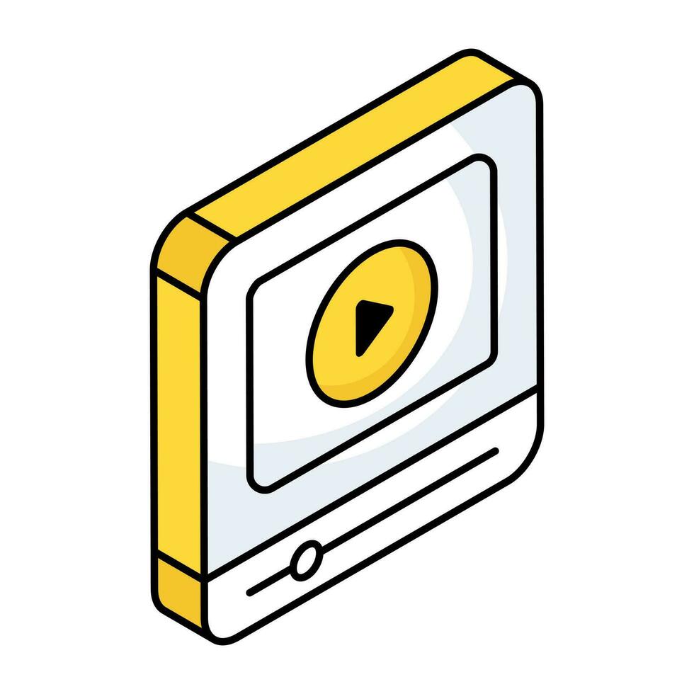 Premium download icon of online video vector
