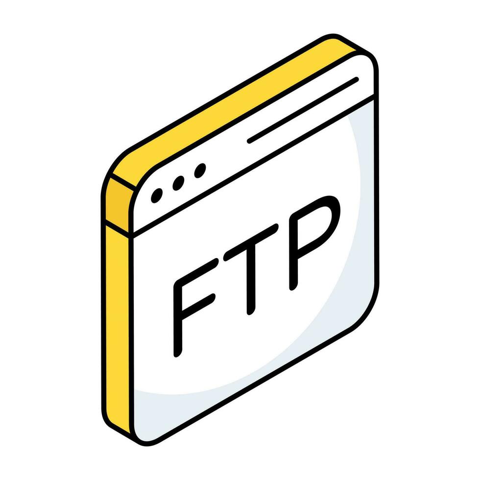 A unique design icon of file transfer protocol vector