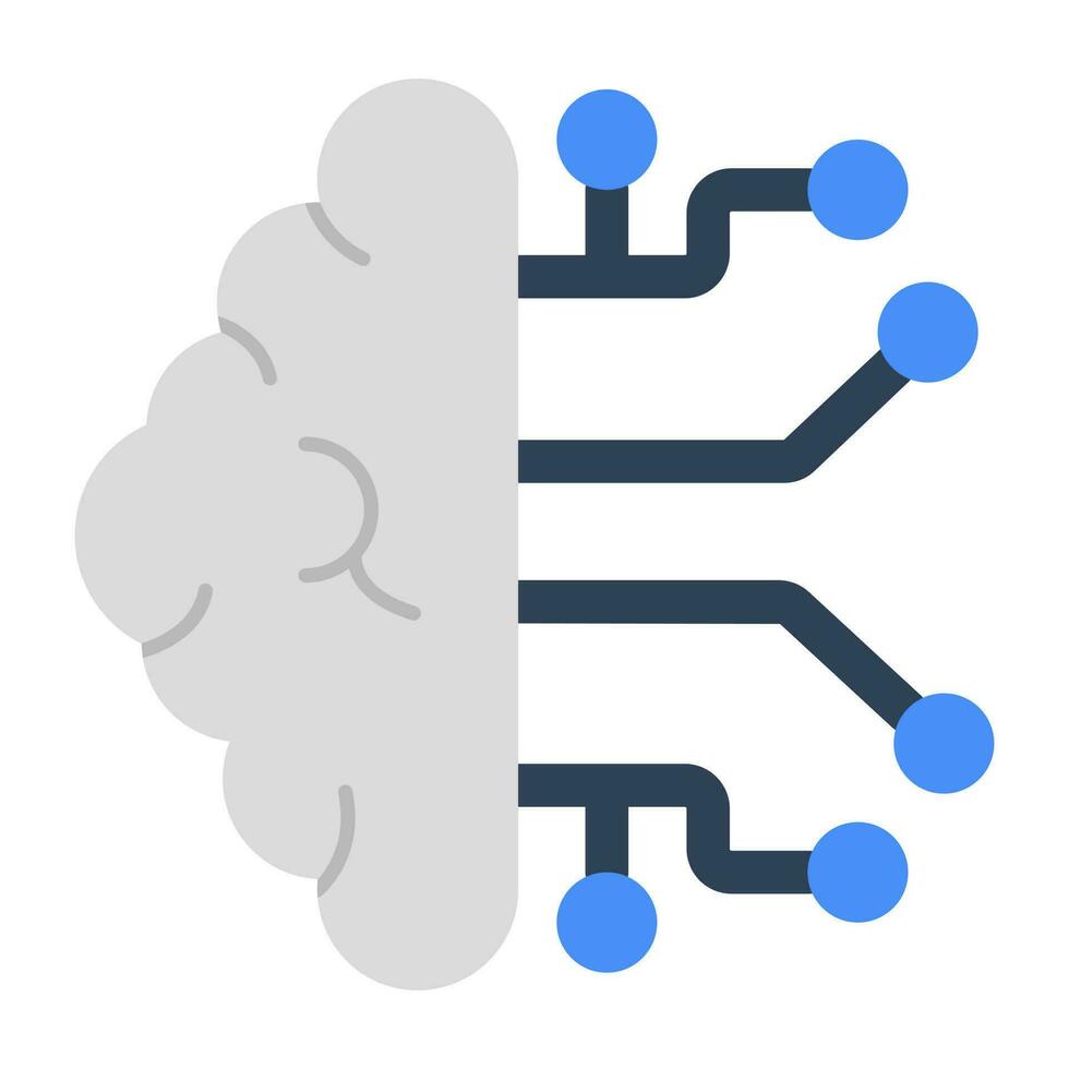 Perfect design icon of ai brain vector