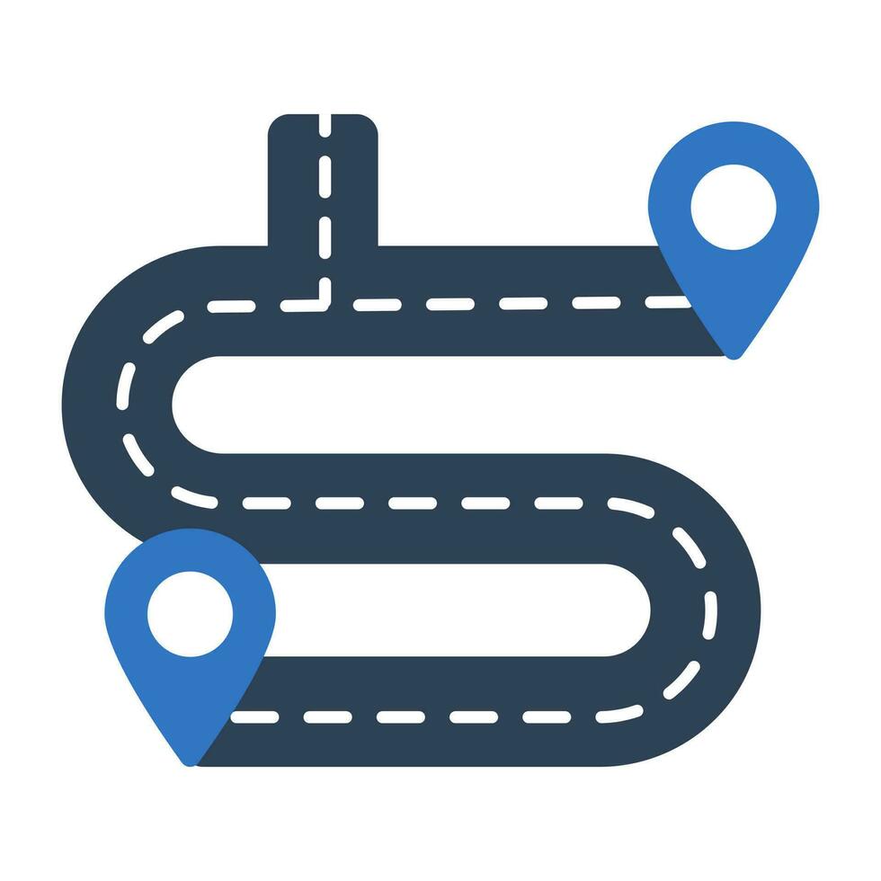 Premium design icon of road location vector