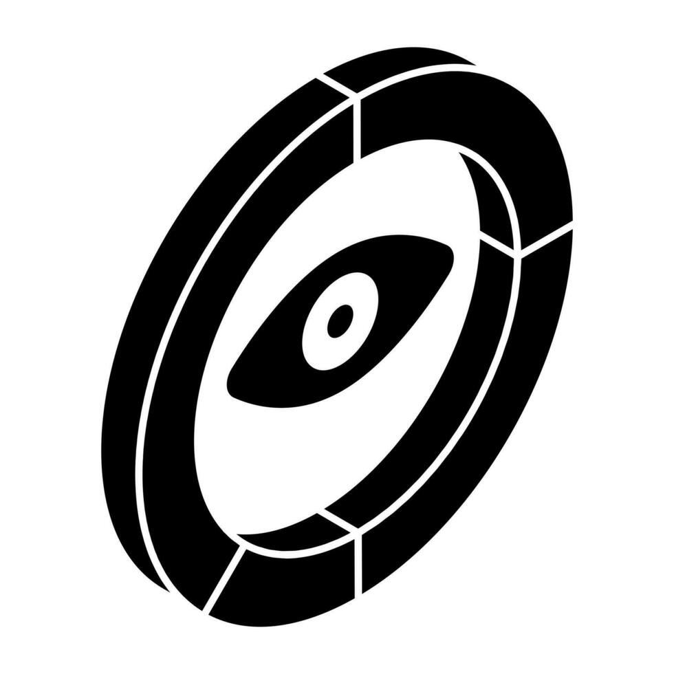 A premium download icon of graph monitoring vector