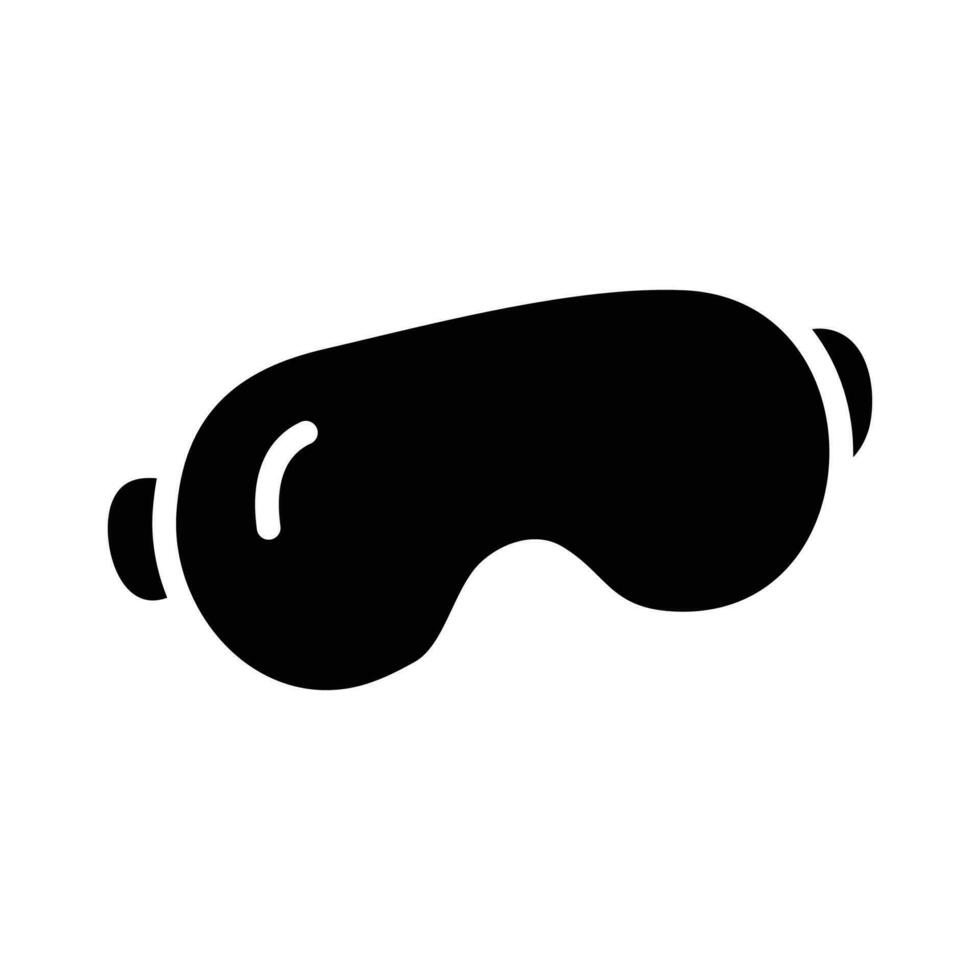 Eye Mask vector solid Icon Design illustration. Olympic Symbol on White background EPS 10 File