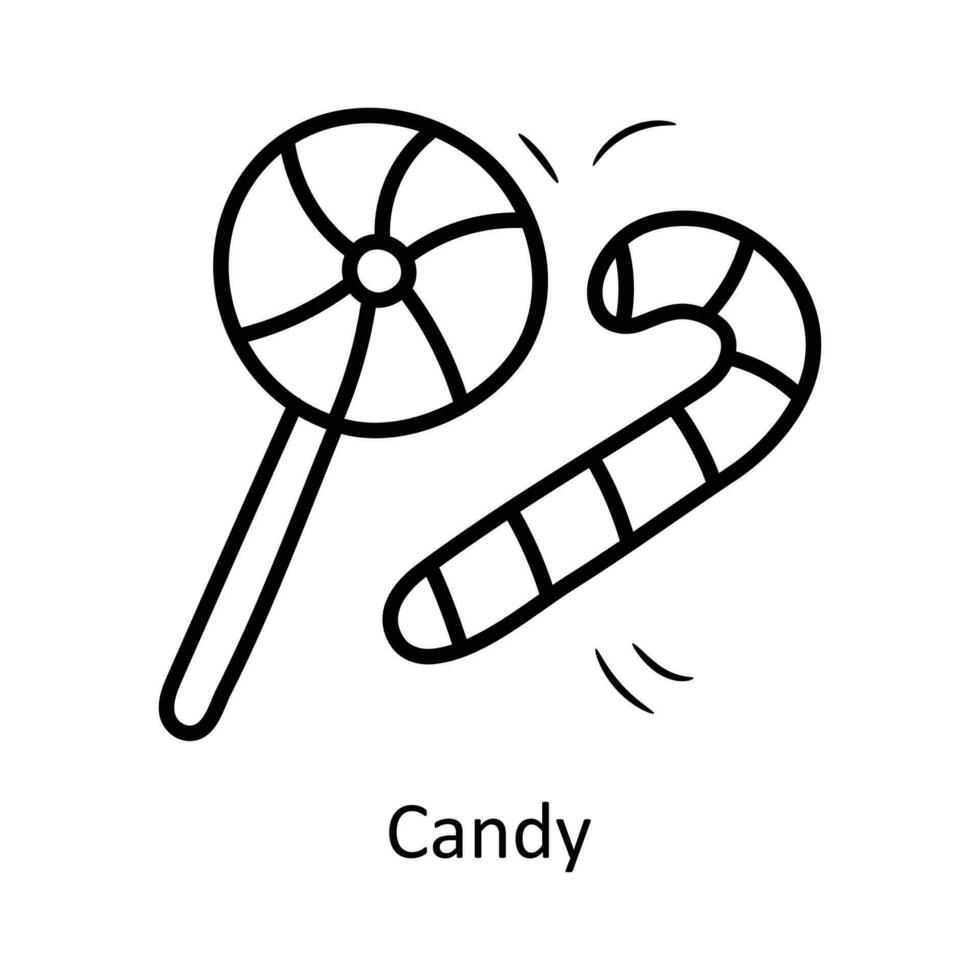 Candy vector outline Icon Design illustration. Party and Celebrate Symbol on White background EPS 10 File