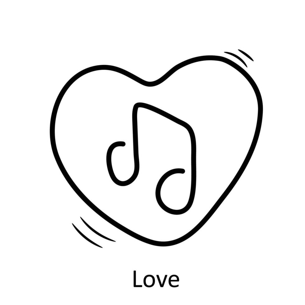 Love vector outline Icon Design illustration. Party and Celebrate Symbol on White background EPS 10 File