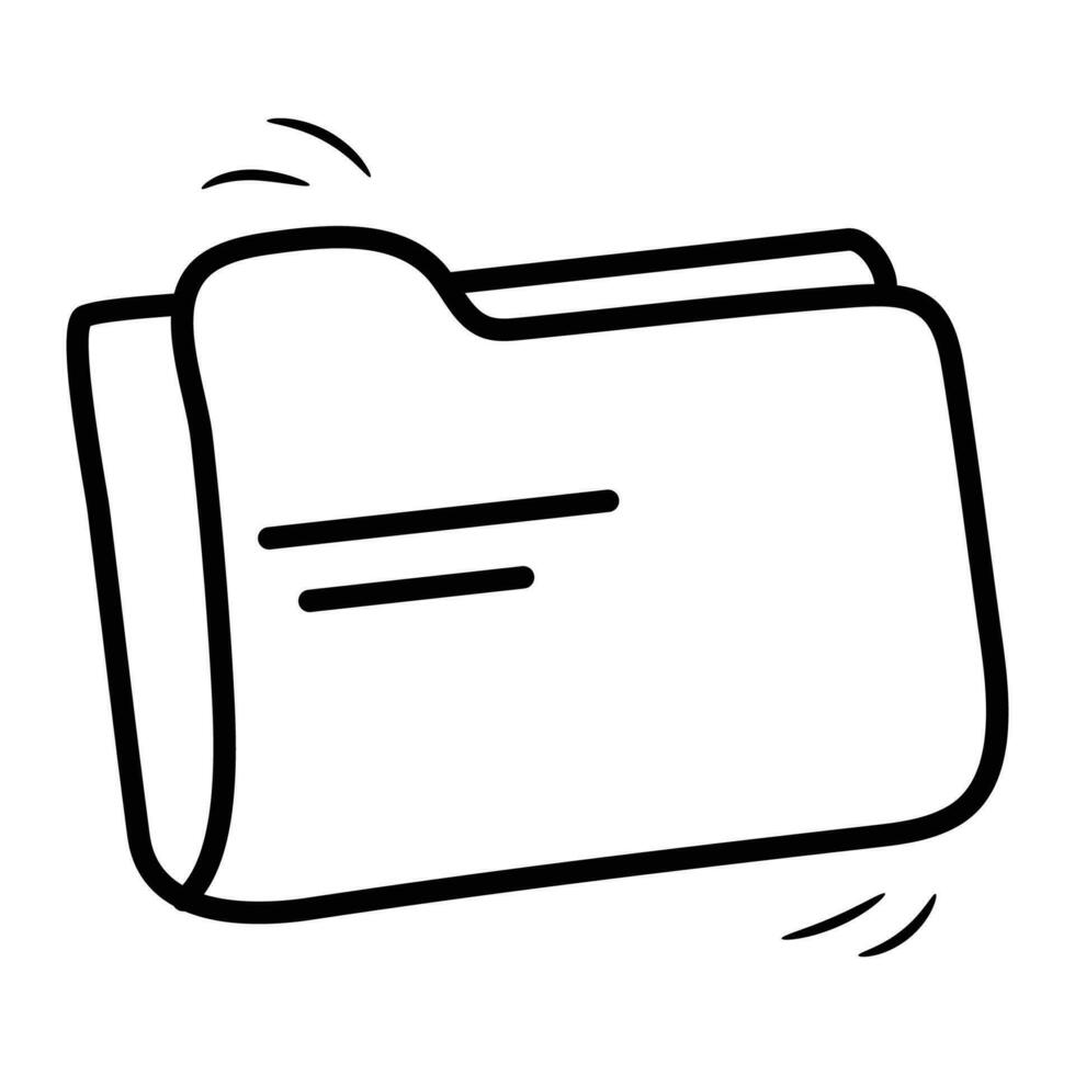 Folder vector outline Icon Design illustration. Banking and Finance Symbol on White background EPS 10 File