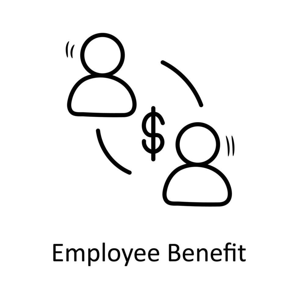 Employee Benefit  vector outline Icon Design illustration. Business Symbol on White background EPS 10 File