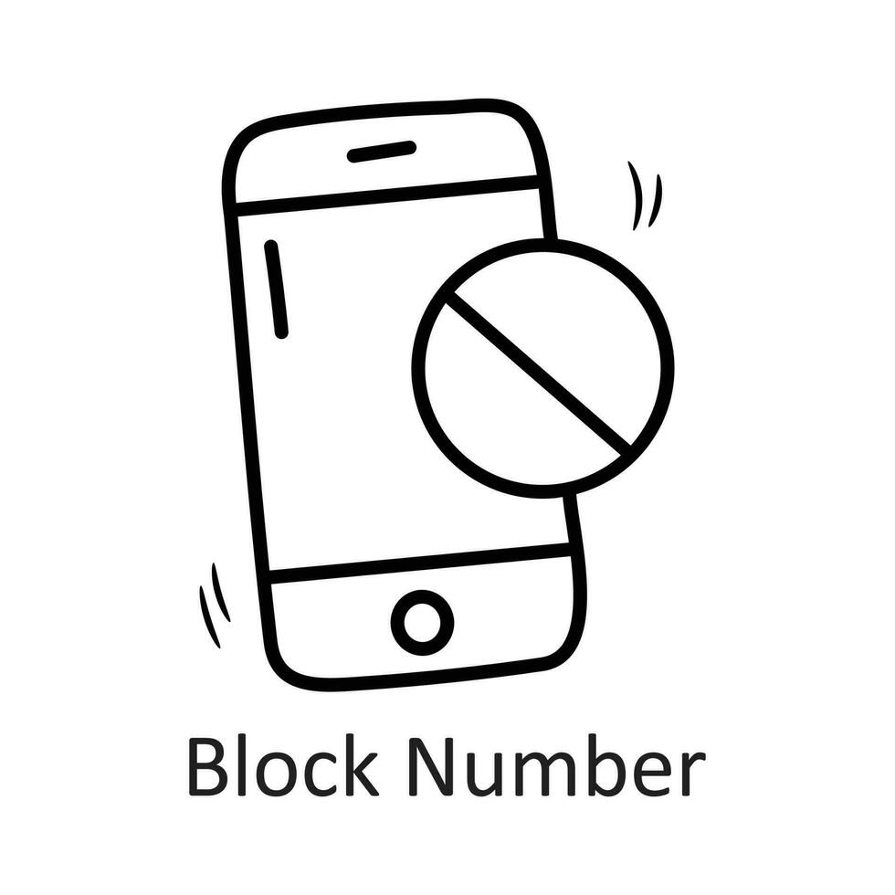 Block Number vector outline Icon Design illustration. Security Symbol on White background EPS 10 File