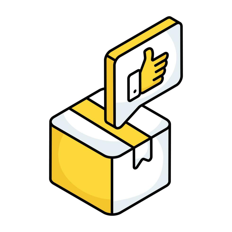 Flat design icon of customer feedback vector
