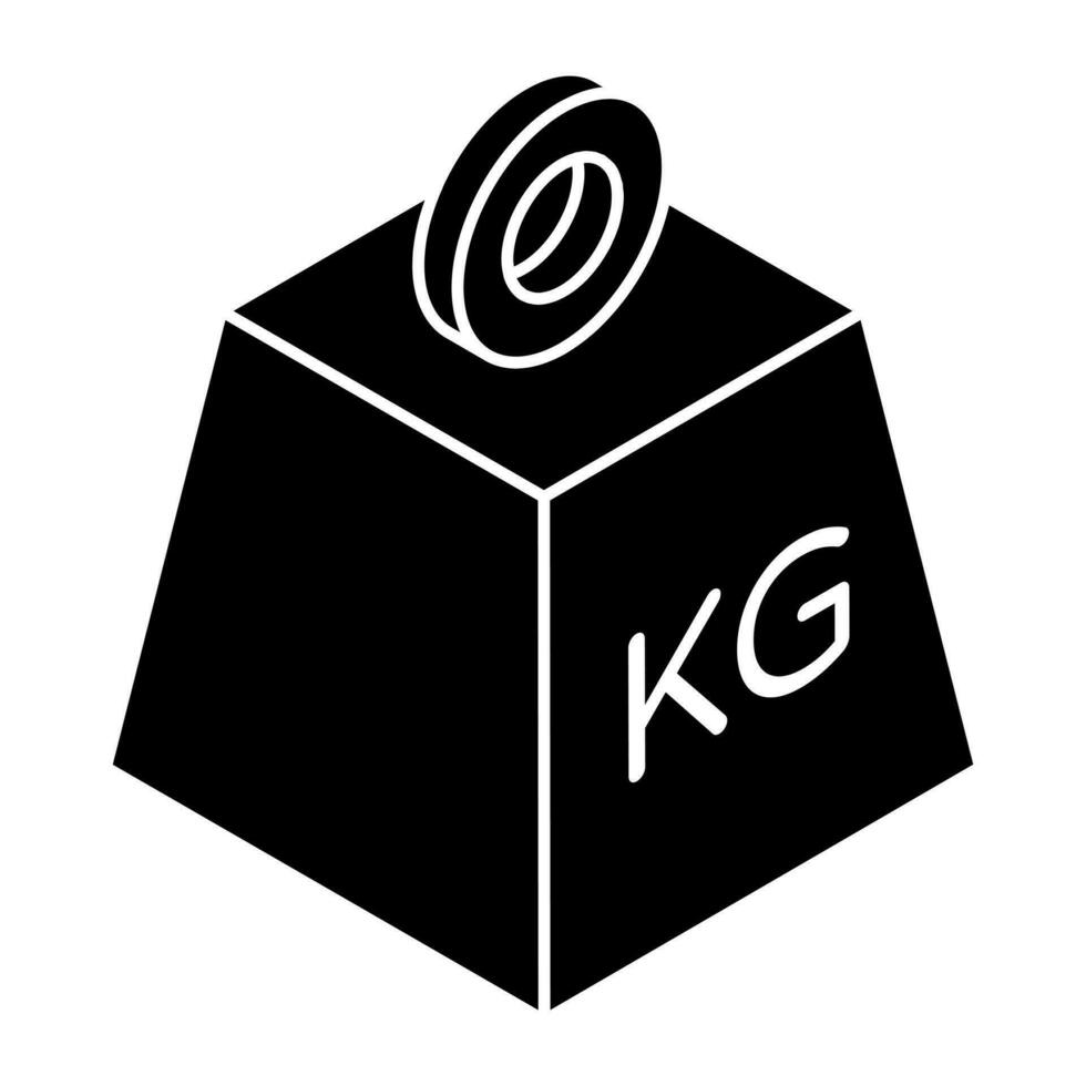 A trendy vector design of kettlebell
