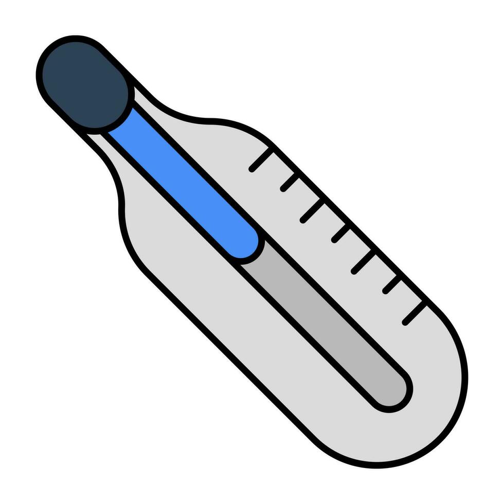 An editable design icon of digital thermometer vector