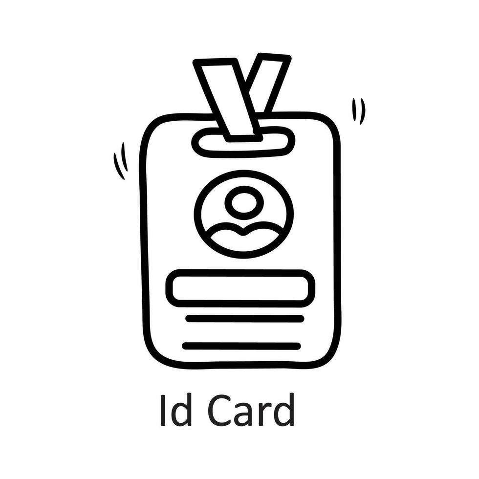 Id Card vector outline Icon Design illustration. Stationery Symbol on White background EPS 10 File