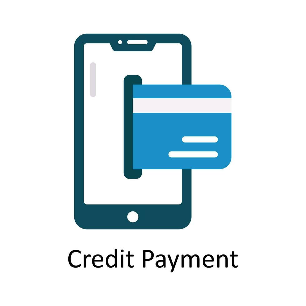 Credit Payment vector Flat Icon Design illustration. Finance Symbol on White background EPS 10 File