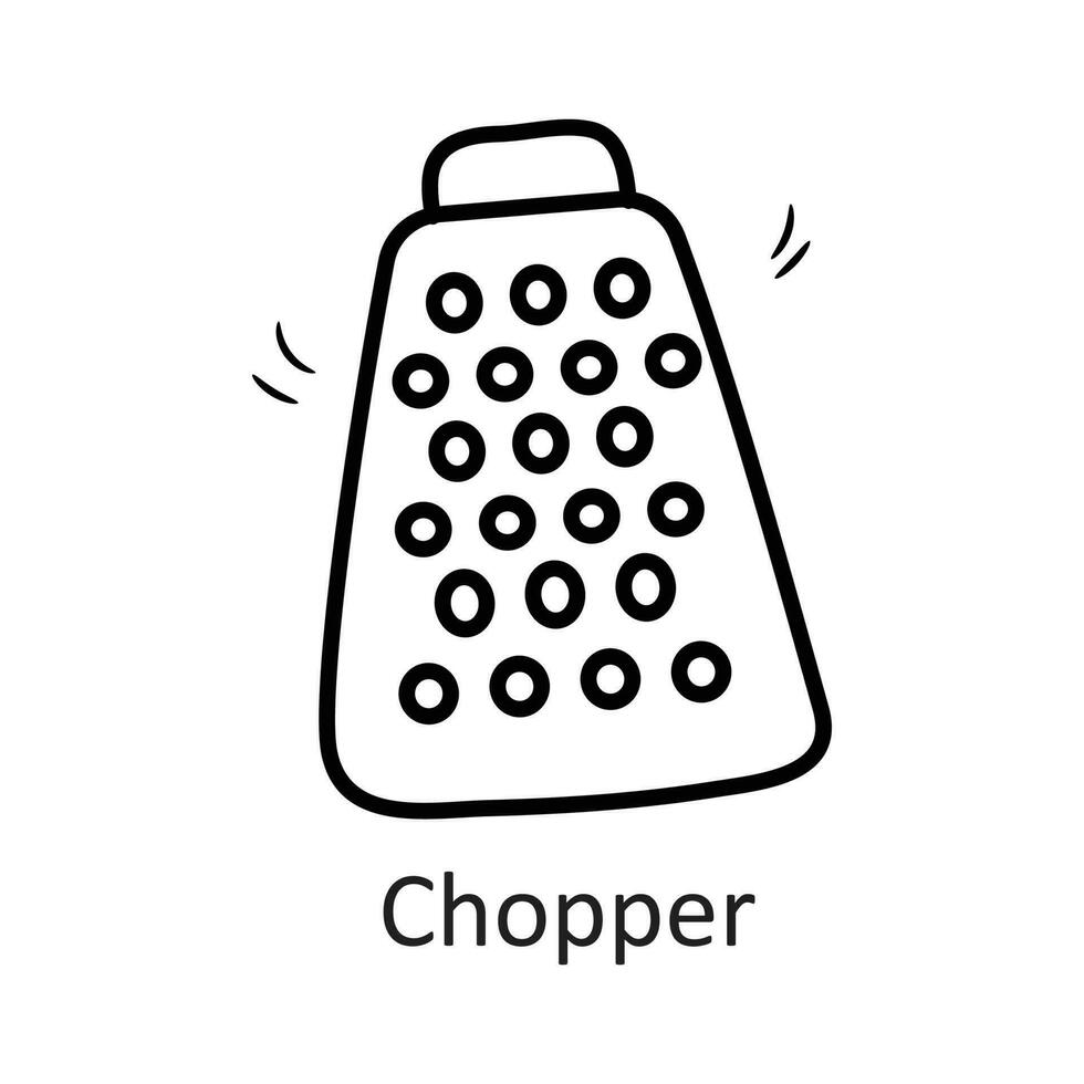 Chopper vector outline Icon Design illustration. Household Symbol on White background EPS 10 File