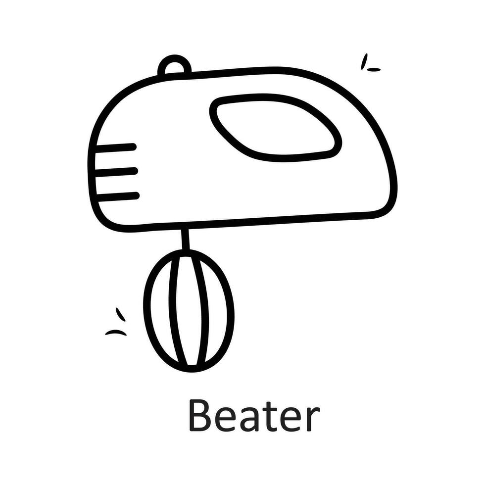 Beater vector outline Icon Design illustration. Household Symbol on White background EPS 10 File