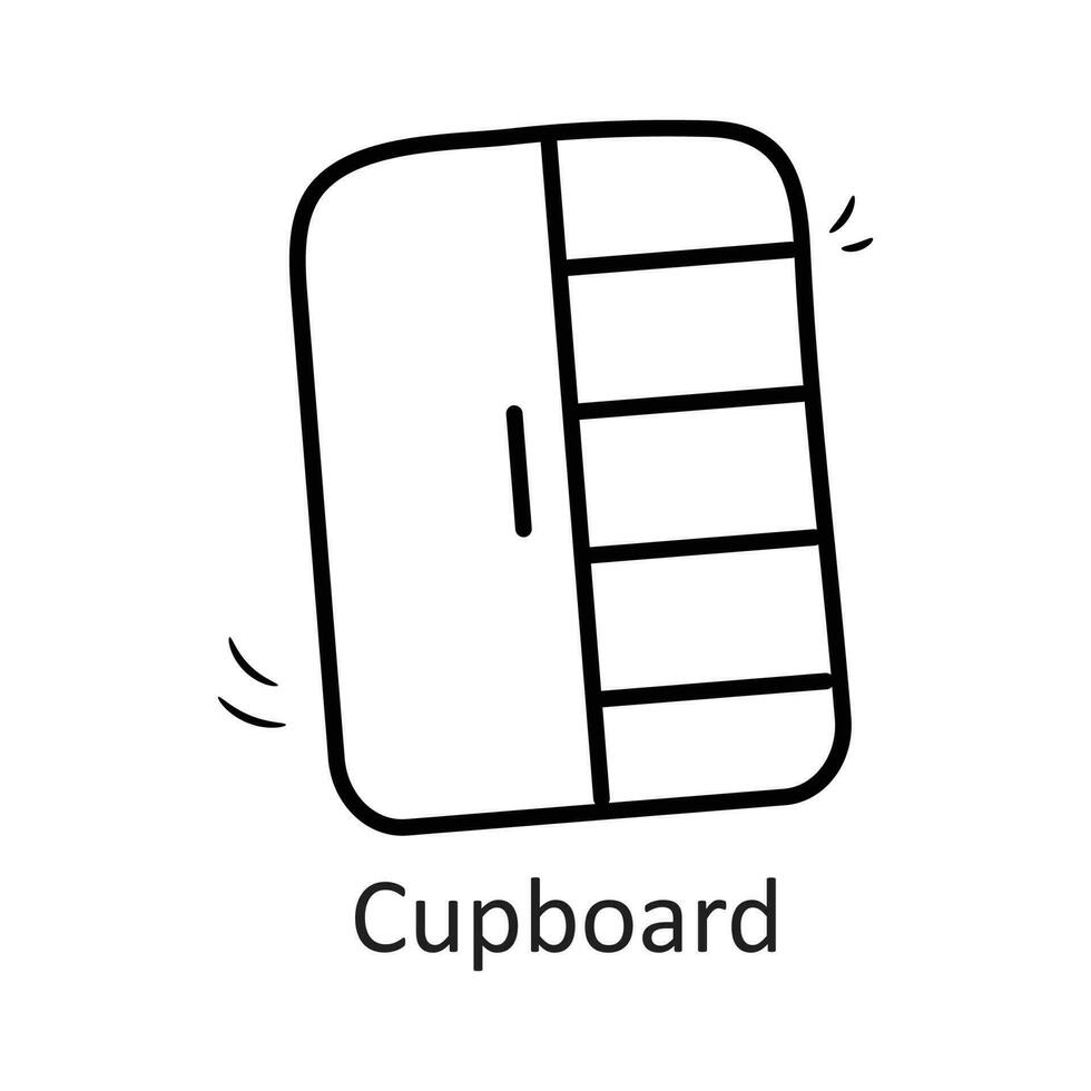 Cupboard vector outline Icon Design illustration. Household Symbol on White background EPS 10 File
