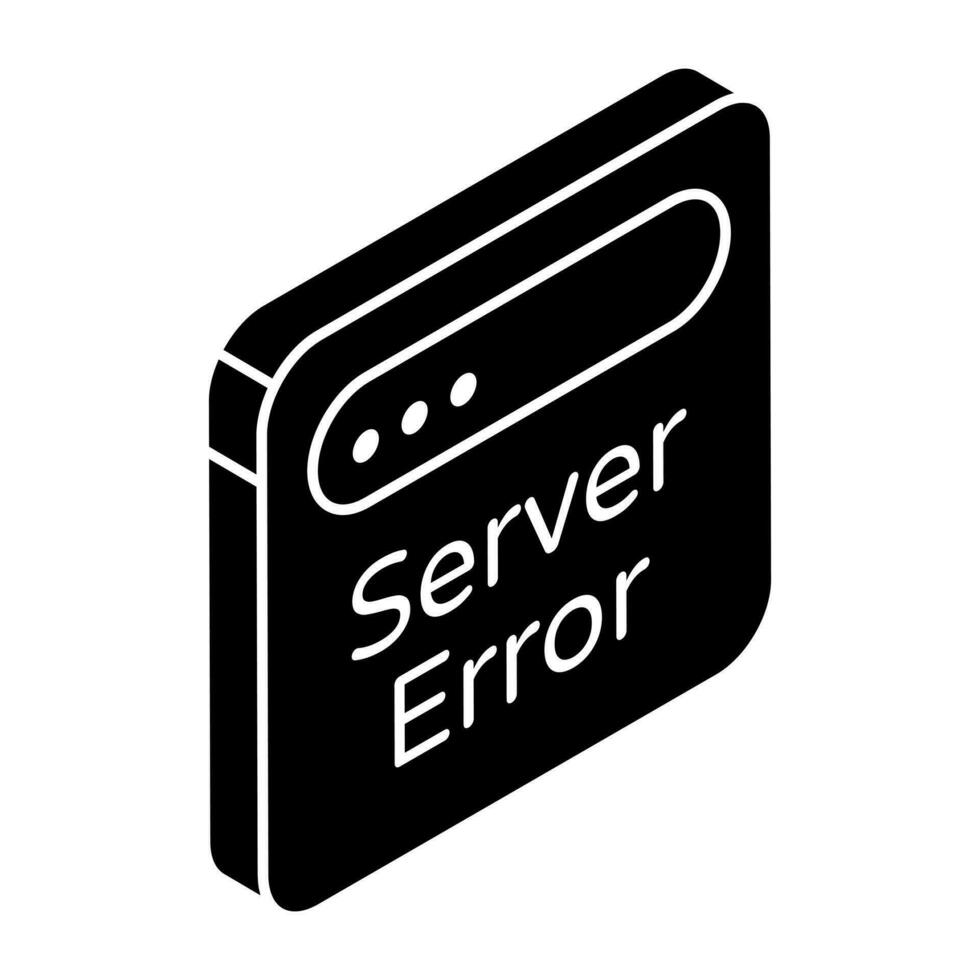 creativo diseño icono de servidor error vector