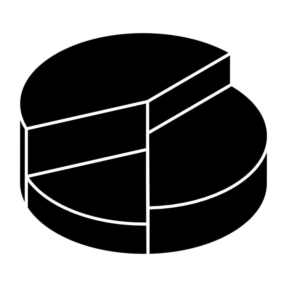 un editable diseño icono de tarta gráfico vector