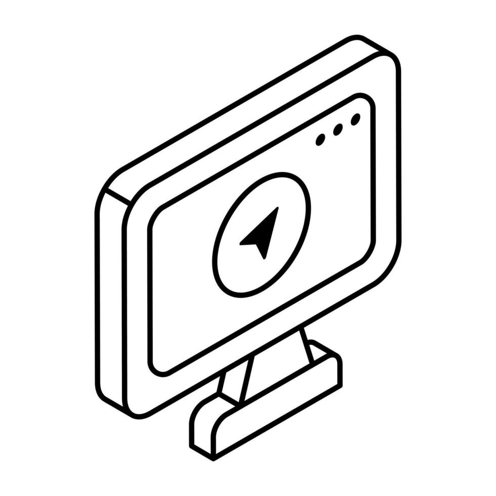 A unique design icon of web cursor vector