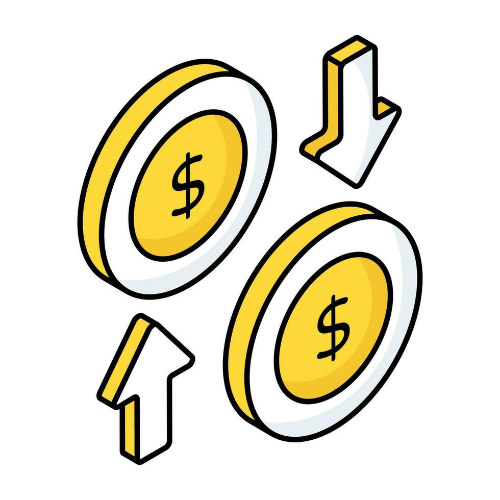 Creative design icon of money transfer vector