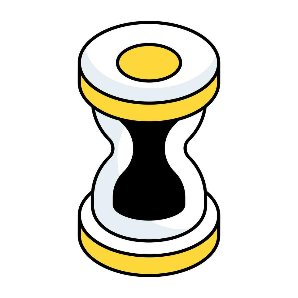 An icon design of hourglass vector