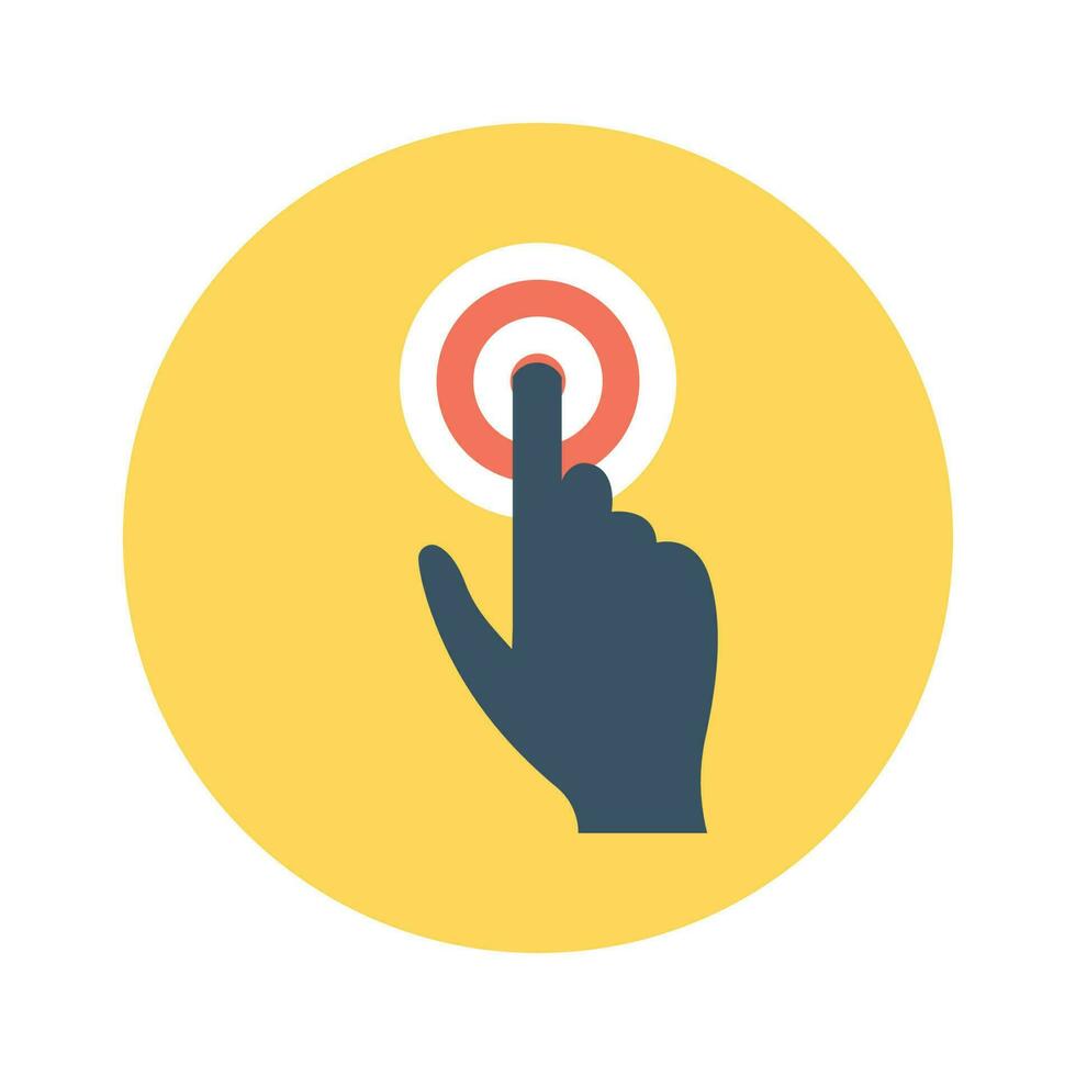 Finger Gesture  vector Flat Icon style illustration. EPS 10