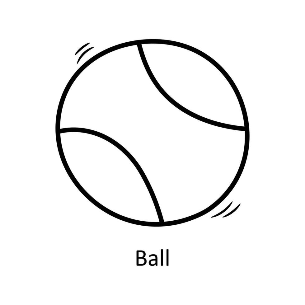 pelota vector contorno icono diseño ilustración. olímpico símbolo en blanco antecedentes eps 10 archivo