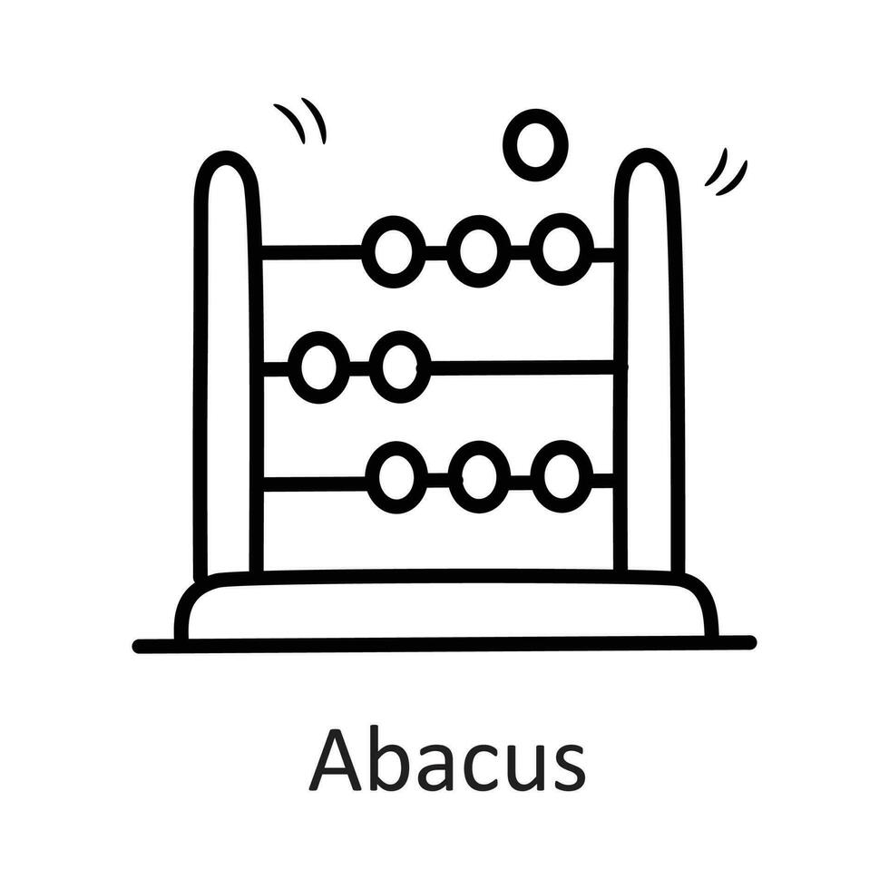 Abacus vector outline Icon Design illustration. Stationery Symbol on White background EPS 10 File