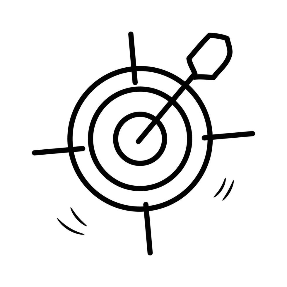 Target vector outline Icon Design illustration. Banking and Finance Symbol on White background EPS 10 File