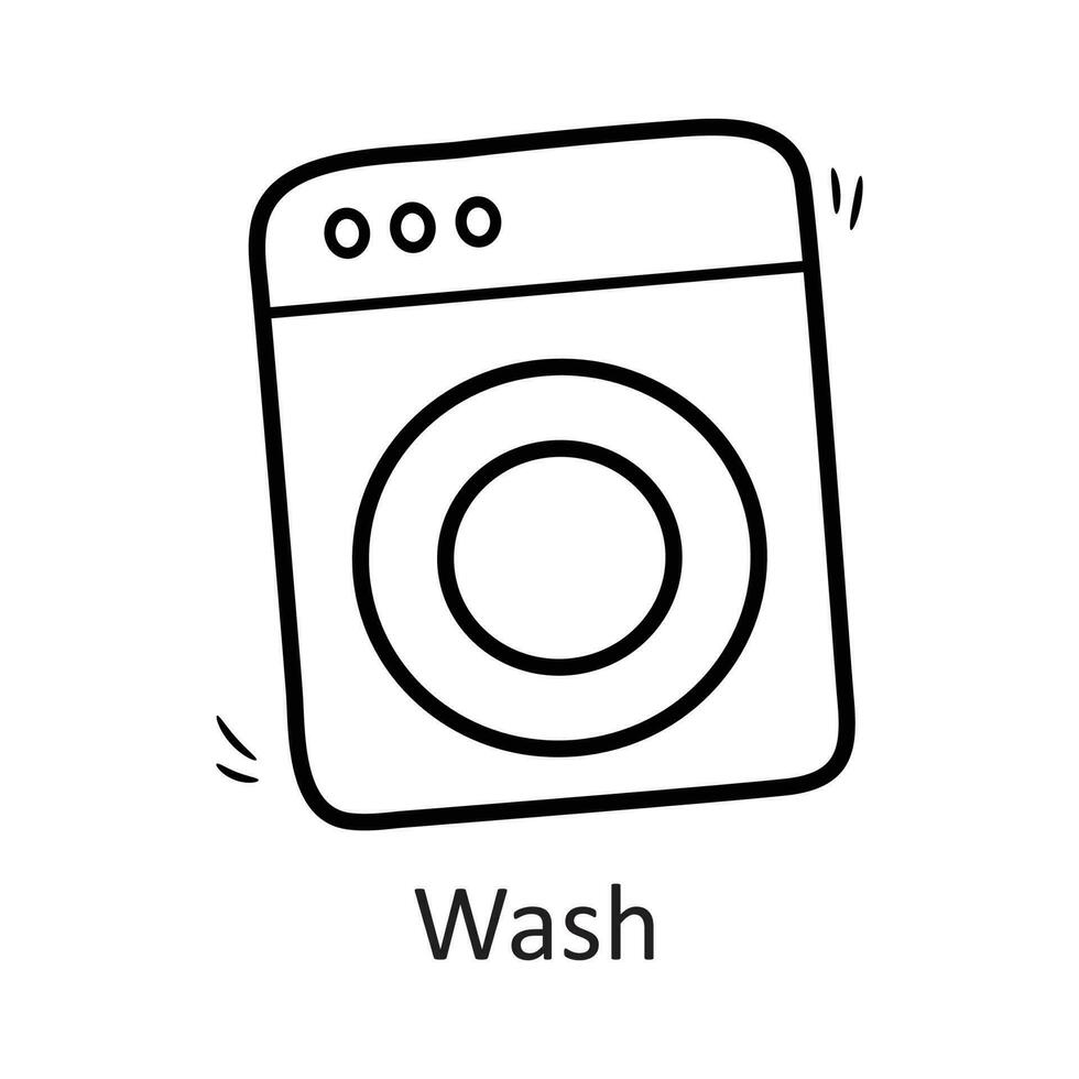 Wash vector outline Icon Design illustration. Household Symbol on White background EPS 10 File